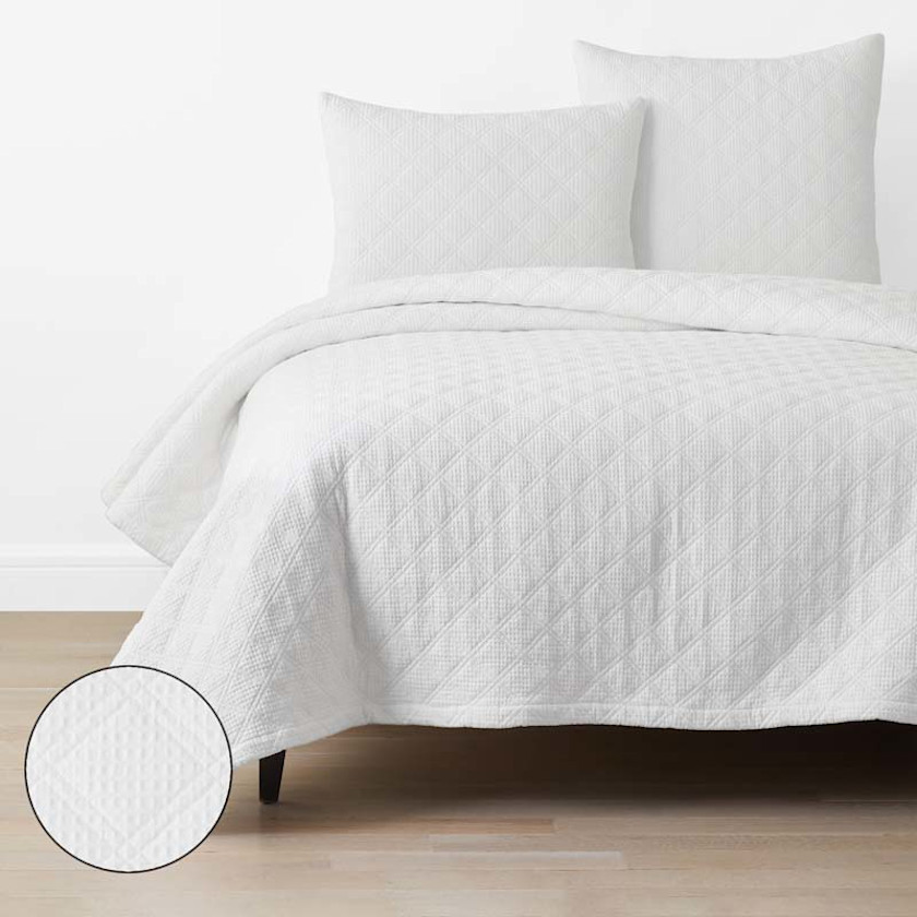 Waffle Quilt - Wheat, King/Cal. King - Beige, Size California King, Cotton | The Company Store | The Company Store