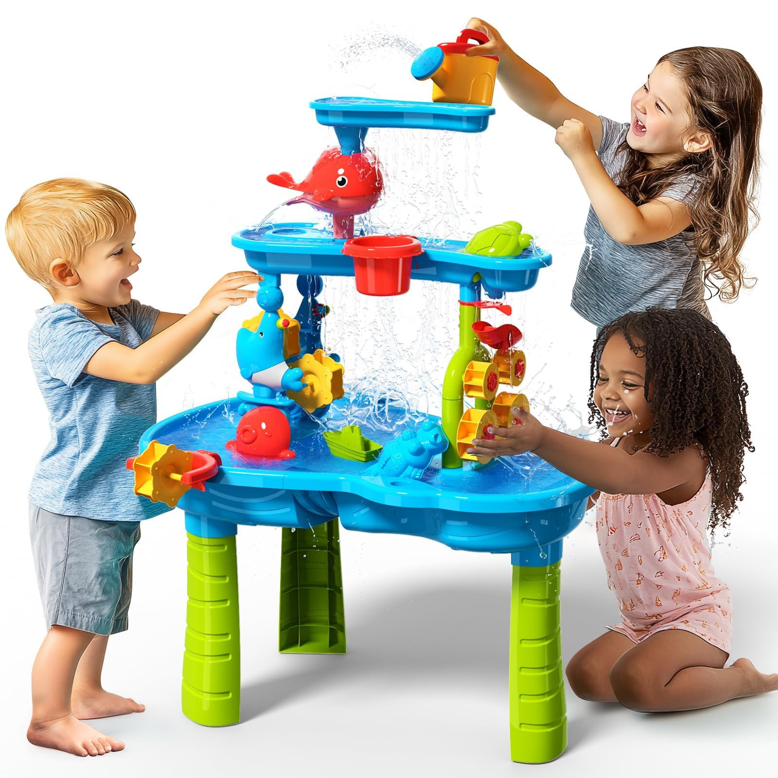 CozyBomB™ Water Table for Toddlers 3-5 | Outdoor Toys Water Play Table, Magnetic Fishing Toy Ga... | Amazon (US)