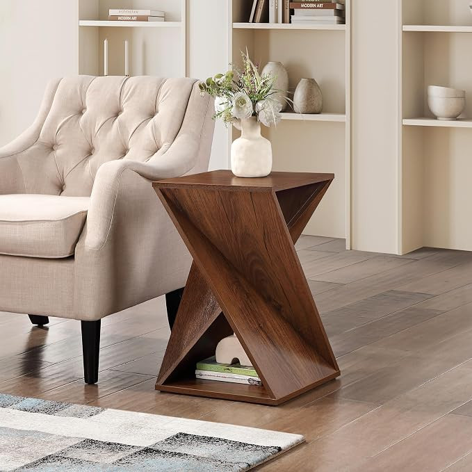 Modern One-of-a-Kind Twisted End Table, Farmhouse Side Table, Farmhouse, Living Room, Bedroom Acc... | Amazon (US)