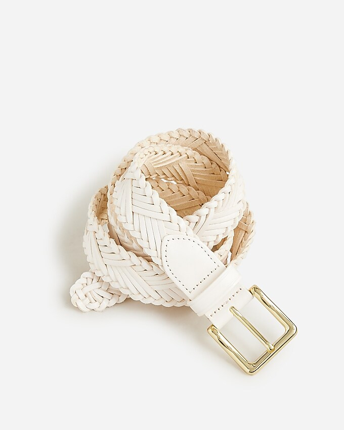 Plaited Italian leather belt | J. Crew US