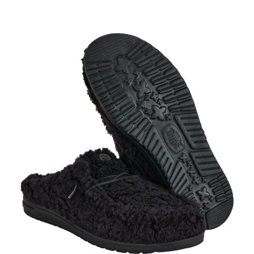 Wendy Slipper - Cozy Black/Black | HEYDUDE