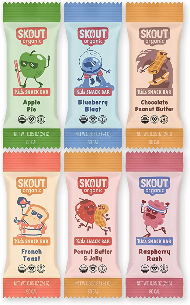 Skout Organic Kids Snack Bar Variety Pack (36 Pack) | Organic Kids Snack Bars | Plant-Based Nutri... | Amazon (US)