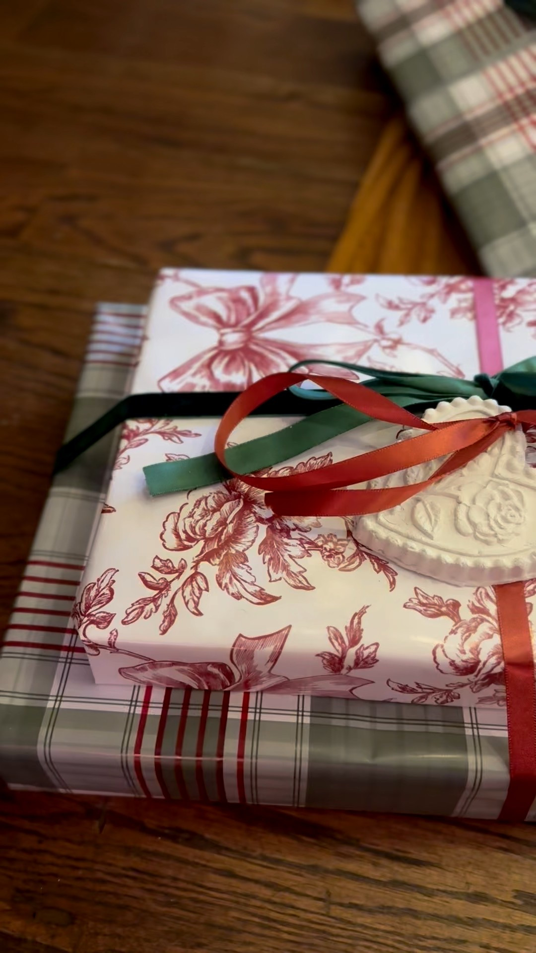 Vintage inspired Christmas wrapping paper, ribbon, & gift tag 

#LTKHoliday #LTKHome #LTKSeasonal