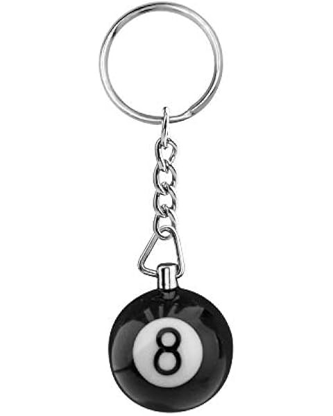 8 Ball Keychain Creative Key Chain Diameter 0.98 In Pendant Decorative Small Pendant Creative Key... | Amazon (US)