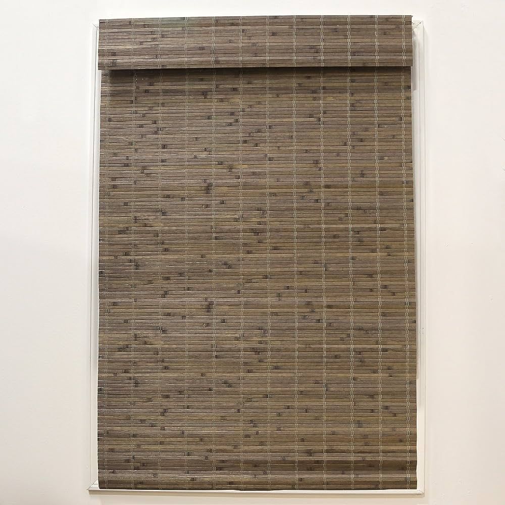 Radiance Cordless Dockside Flatstick Bamboo Roman Shade, 46" x 64", Driftwood | Amazon (US)
