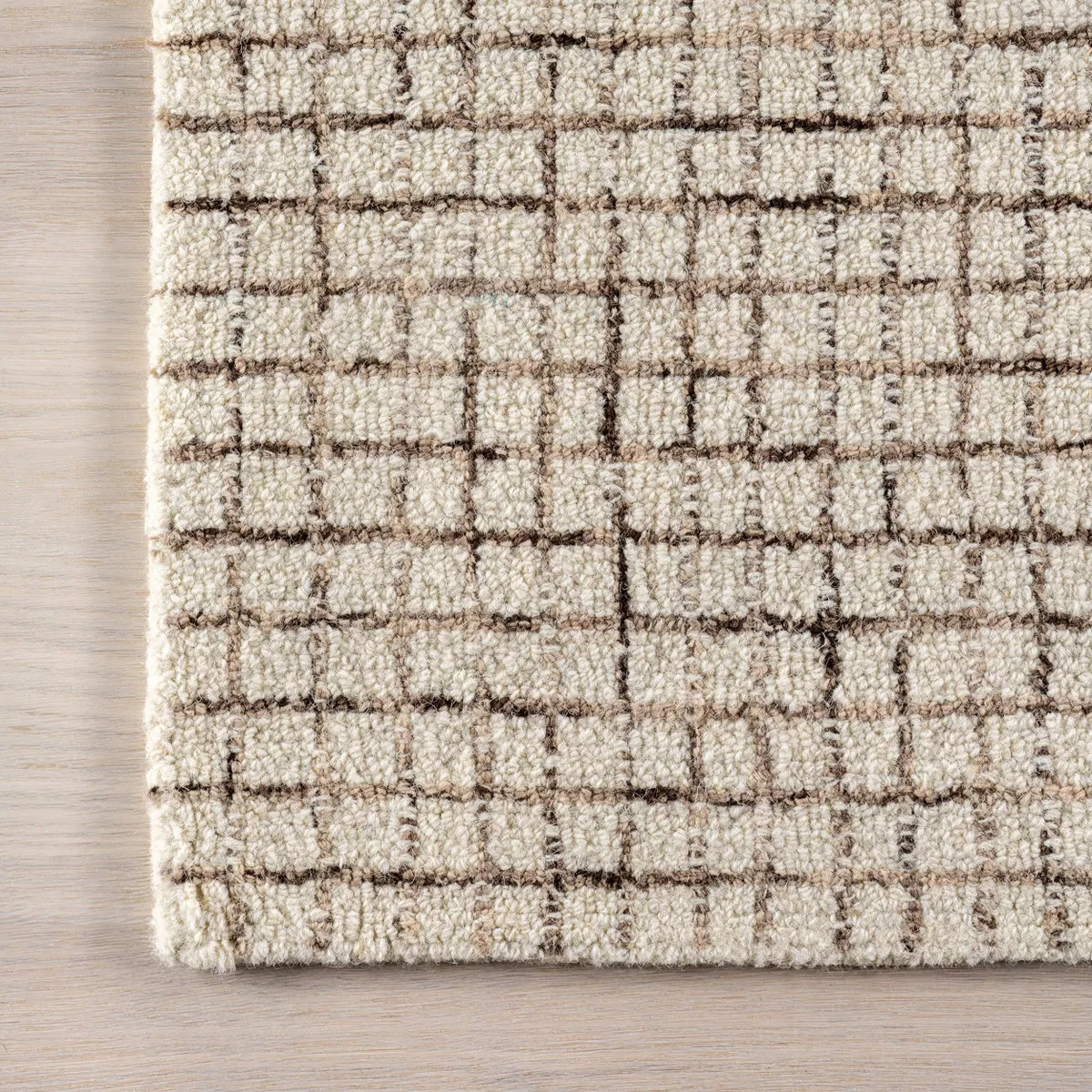 Nuloom Melrose Checked Wool Area Rug | Target