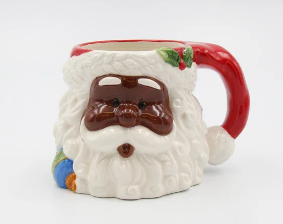 The Holiday Aisle® Dillard African American Santa Coffee Mug | Wayfair North America