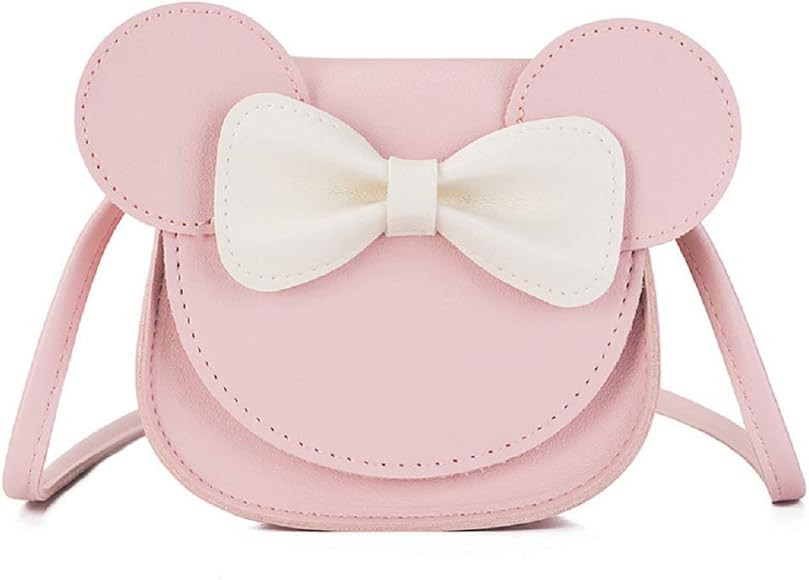 Kids Toddlers Bowknot Crossbody Purse Small Shoulder Bag Satchel with Cartoon Ears | Amazon (US)