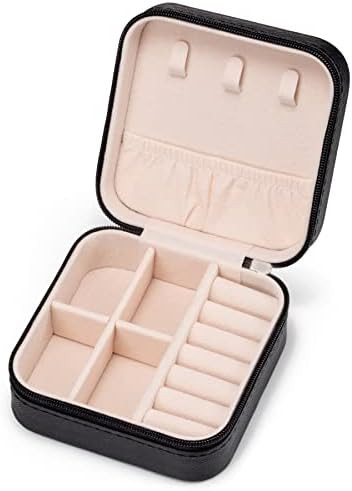 Plush Velvet Travel Jewelry Case, Mini Jewelry Box, Small Jewelry Organizer Portable Display Jewe... | Amazon (US)