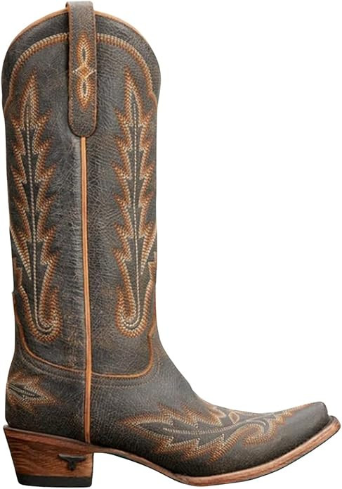 Lane Lexington Mid Calf Boot Black Crackle | Amazon (US)