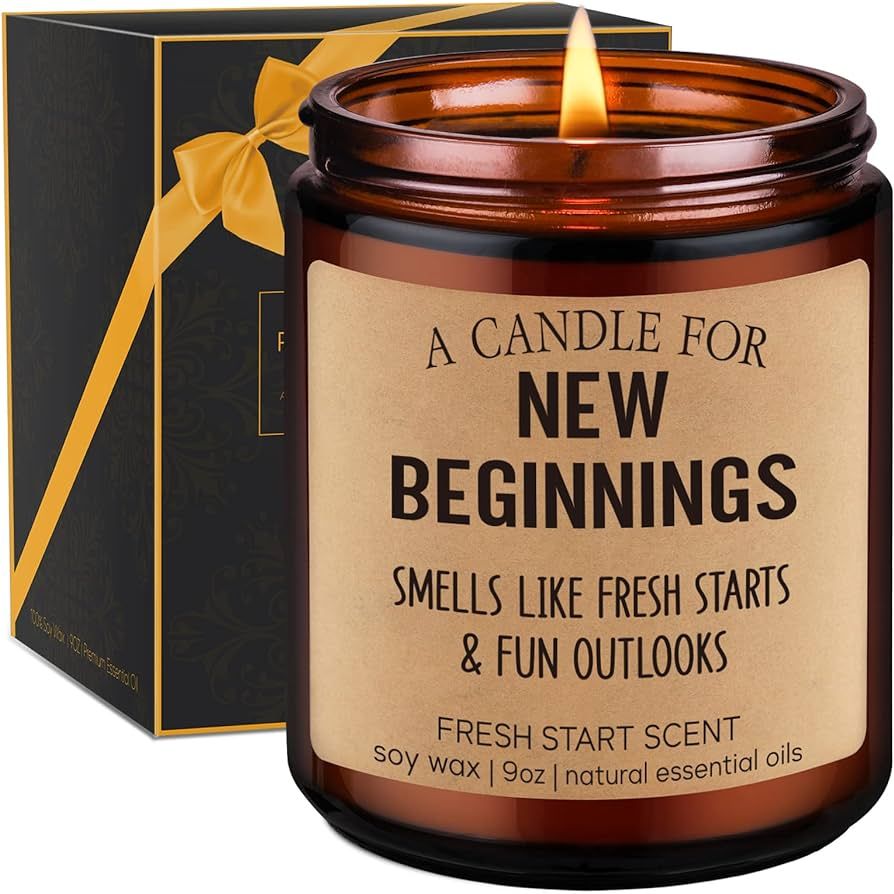 GSPY Candles, New Beginnings Gifts for Women, Men - New Job Gifts, Divorce Gifts, Breakup Gifts -... | Amazon (US)