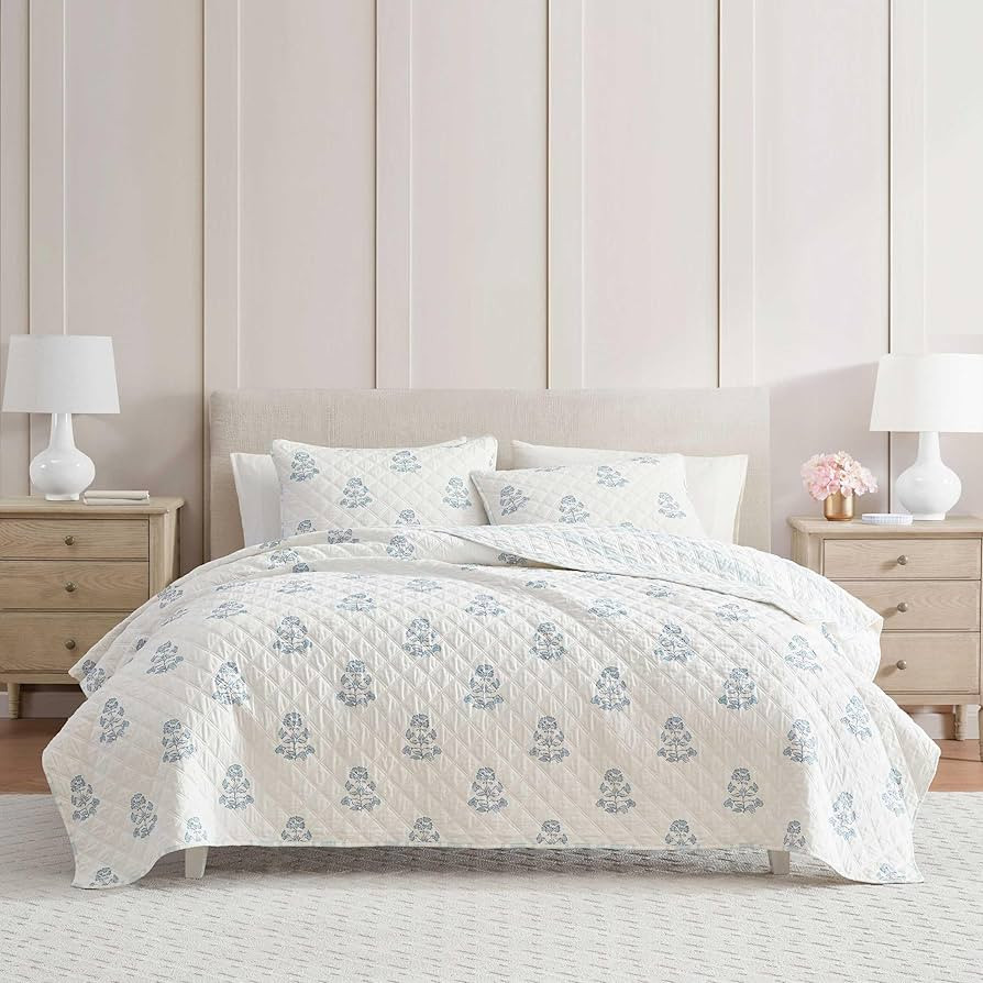 Martha Stewart - Twin Quilt Set, 100% Cotton Reversible Bedding Set, Incredibly Soft Feel for Yea... | Amazon (US)
