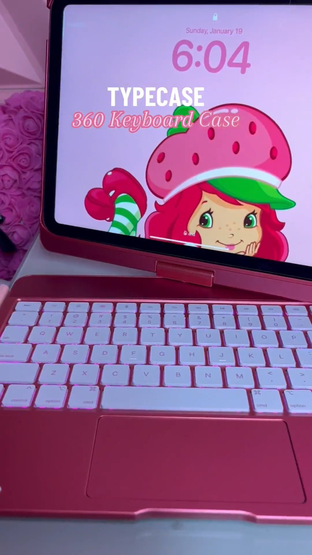 Turn your iPad into a MacBook 💻 with this 360 wireless keyboard case from Typecase!  The color match is perfect 🩷 #ipadaccessories #ipad10thgen 
