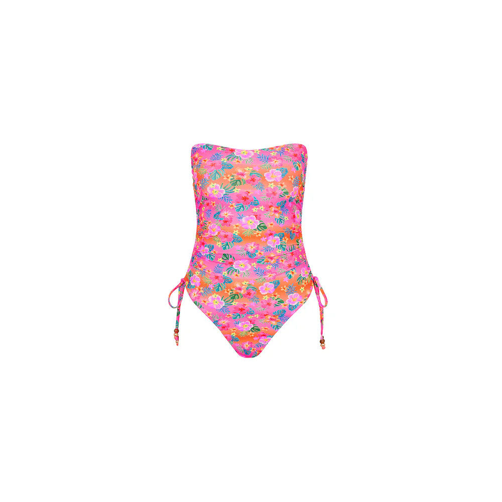 Ruched Bandeau Classic Cut One Piece - Summer Glow | Kulani Kinis US