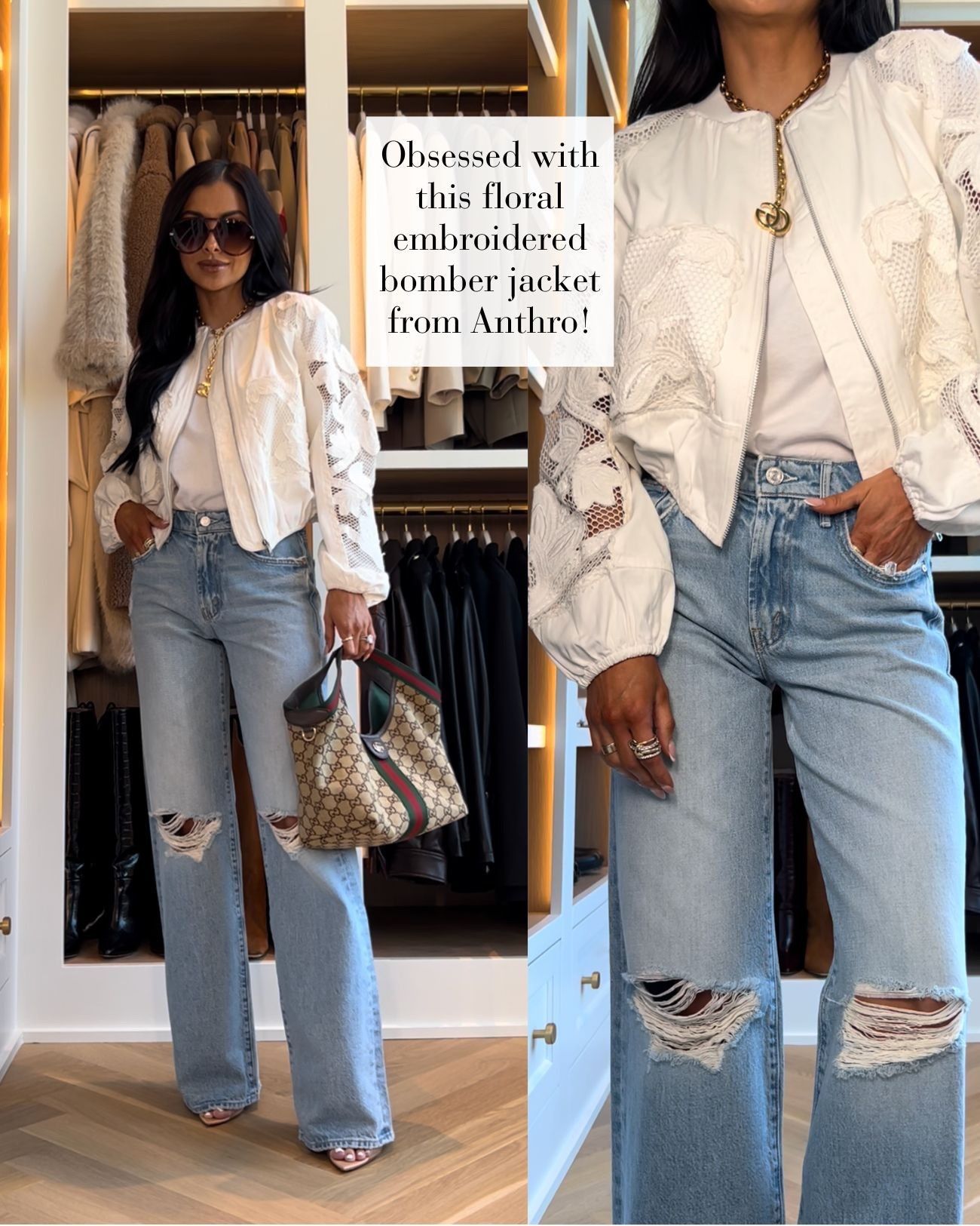 The jeans you’re going to see everywhere 
Mother denim distressed jeans wearing a 23
Mother denim white tee wearing an XS
Anthropologie white eyelet jacket wearing an XXS
Gucci Giglio small bag
Gucci pendant necklace 




#LTKootd #LTKOver40 #LTKPetite