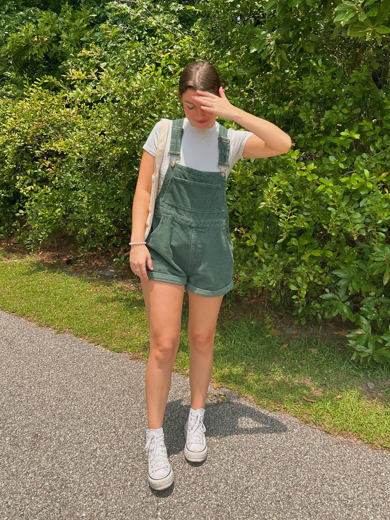 Casual summer outfit, overalls, corduroy overalls, casual outfit inspo, everyday outfit, platform converse, vacation outfit

#LTKunder100 #LTKSeasonal #LTKfit