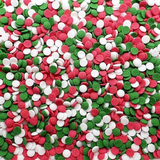 SE Si&Moos Christmas Confetti Sprinkles Edible Red Green and White Sequins Red and Green Confetti... | Amazon (US)