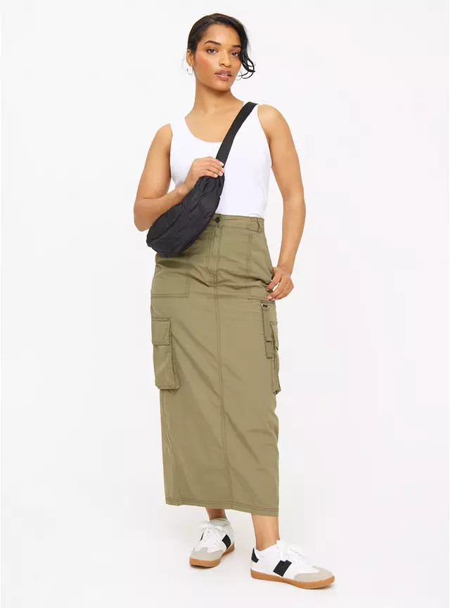 Buy Khaki Utility Cargo Maxi Skirt 22 | Skirts | Tu | Tu Clothing