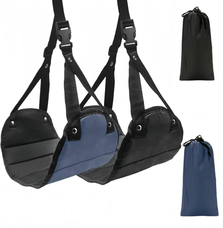 Warmiehomy 2 Pcs Airplane Foot Rest, Portable Foot Hammock for Flight, Ergonomic Adjustable Footr... | Amazon (UK)