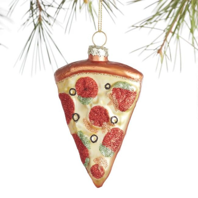 Glass Pizza Slice Ornament | World Market