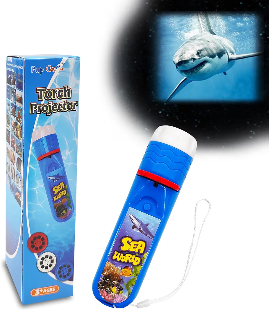 Sea World Projector Flashlight for Kids Ages 3 4 5 6 7, with 3 Discs 24 Images, Sea Creatures Toy... | Amazon (US)