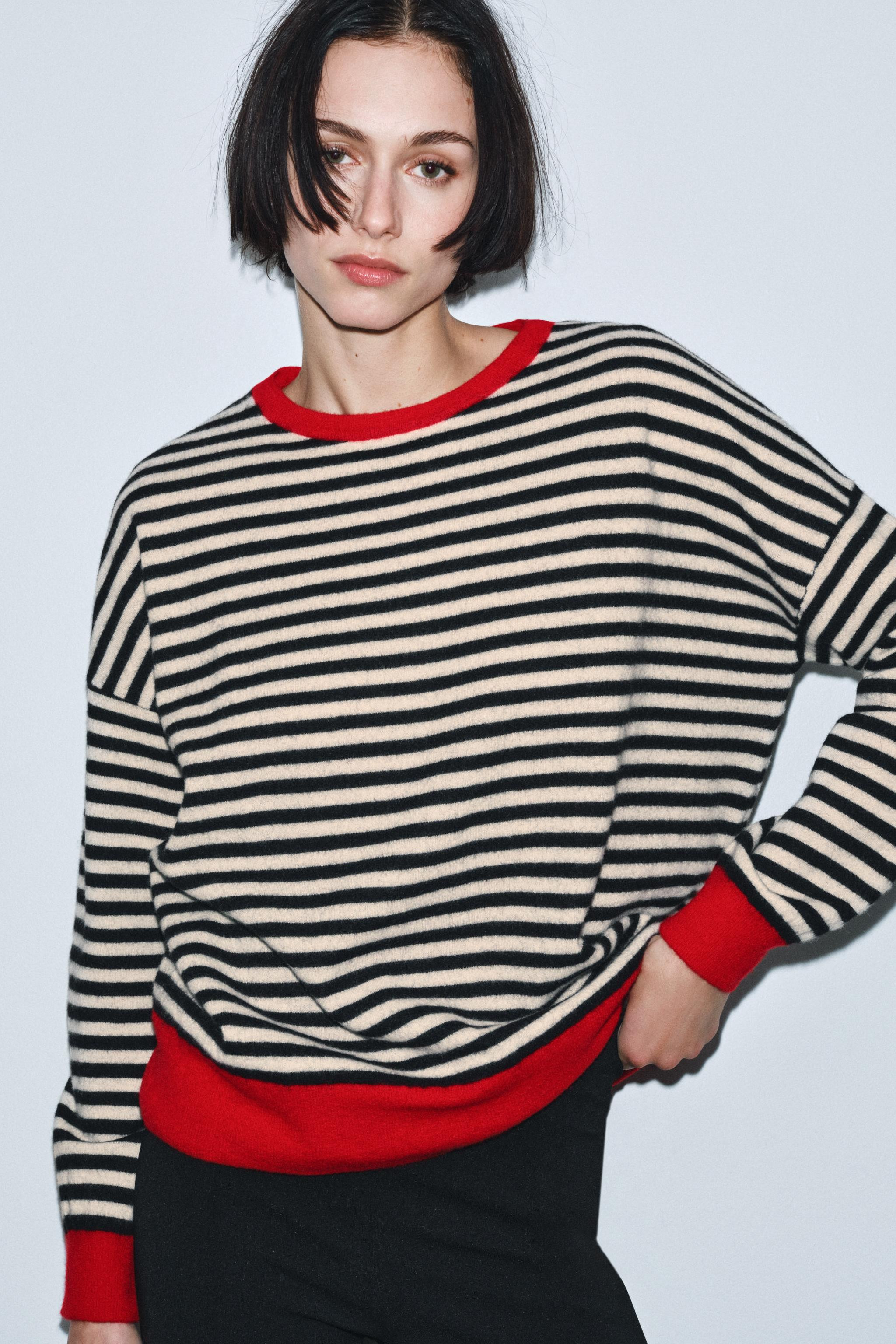 100% WOOL STRIPED JUMPER | Zara US