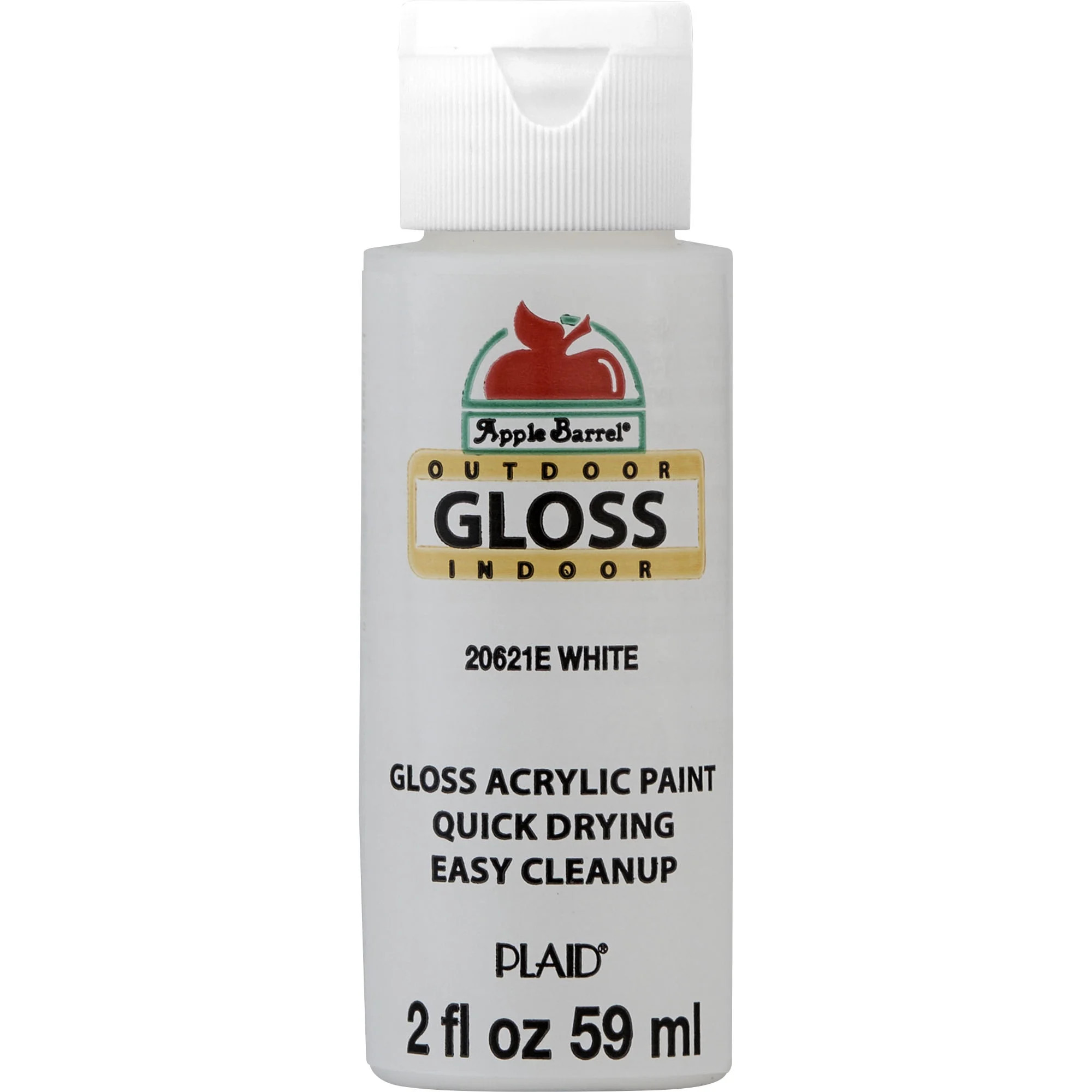 Apple Barrel 20621EX Acrylic Craft Paint, Gloss Finish, White, 2 fl oz | Walmart (US)