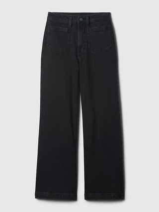 High Rise Stride Wide-Leg Ankle Jeans | Gap (US)