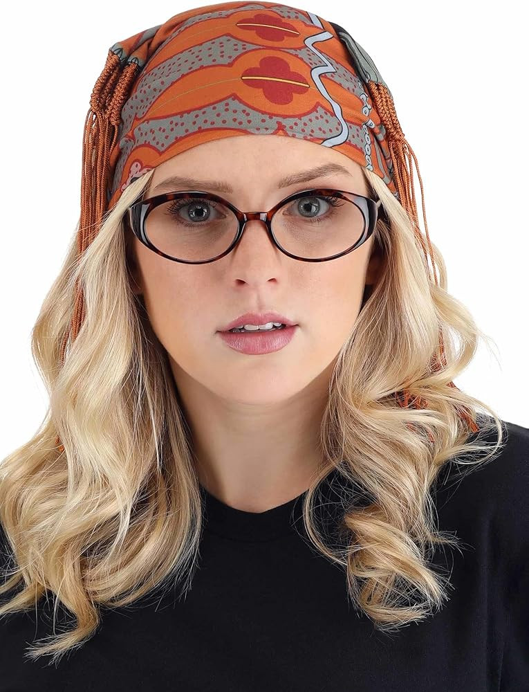 Harry Potter Professor Trelawney Headscarf Kit - Knitted Fringe Scarf and Costume Glasses | Amazon (US)