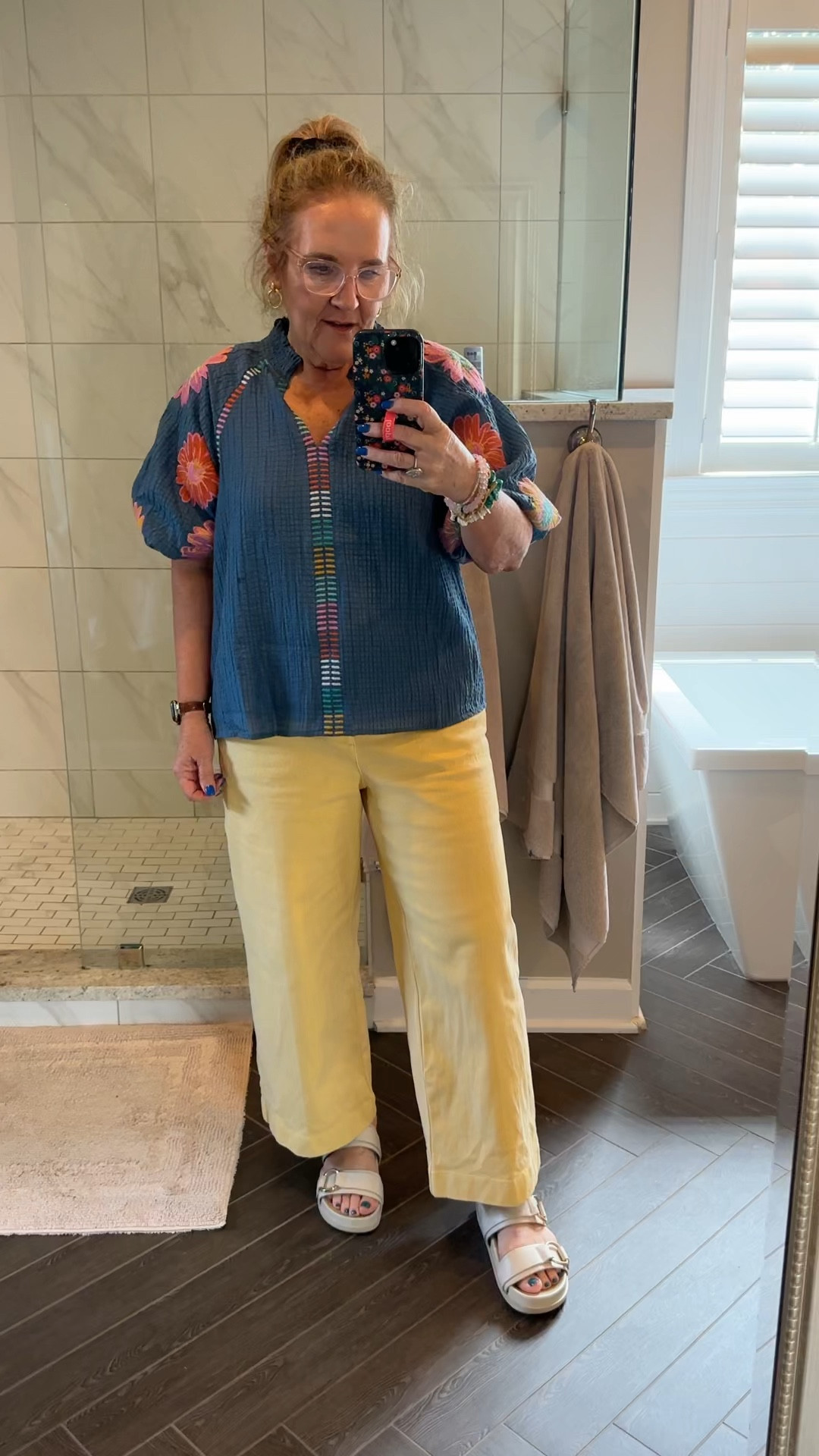 #ootd

Top I’m wearing a large. Available XS-L
15% off code NANETTE15

Jeans run roomy. Wearing a 12

Sandals tts 

#LTKMidsize #LTKSaleAlert #LTKFindsUnder100