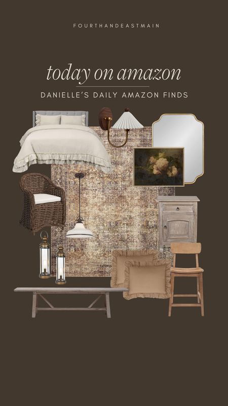 today on amazon 

amazon finds
ruffle bedding 
amber interiors dupe
affordable counter stool
mirror 
sconce 
amazon home, amazon finds, walmart finds, walmart home, affordable home, amber interiors, studio mcgee, home roundup 

#LTKhome
