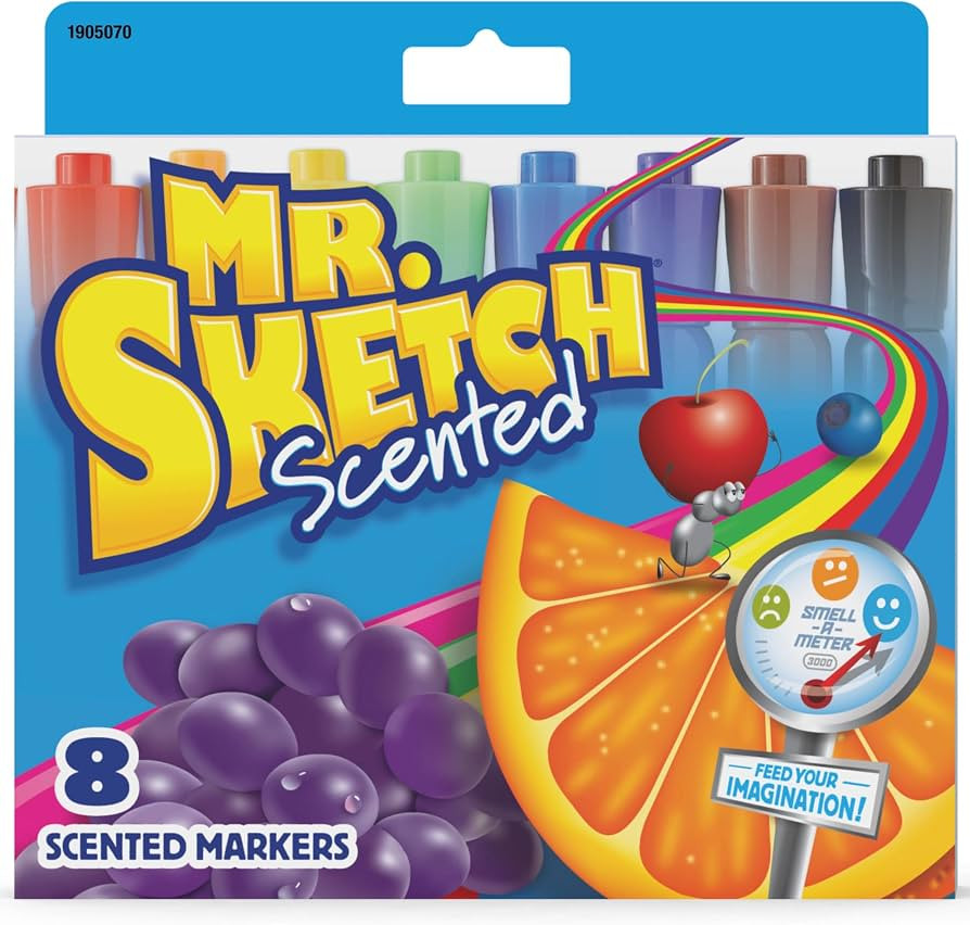 Mr. Sketch Scented Markers, Chisel Tip, Assorted Colors, 8 Count - Fun for Kids, Coloring, Spark ... | Amazon (US)