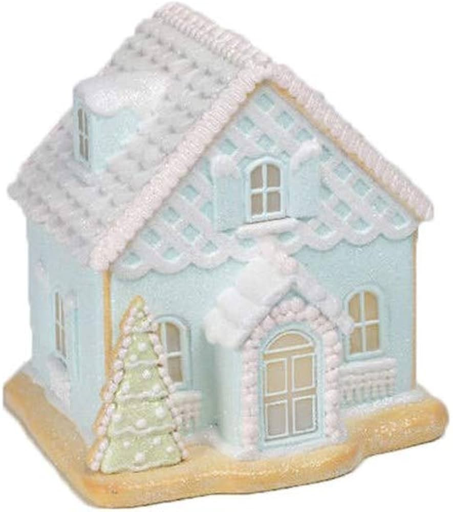 December Diamonds Santas Cookie Factory LED Blue House Figurine - Beautiful Christmas Decor for Y... | Amazon (US)