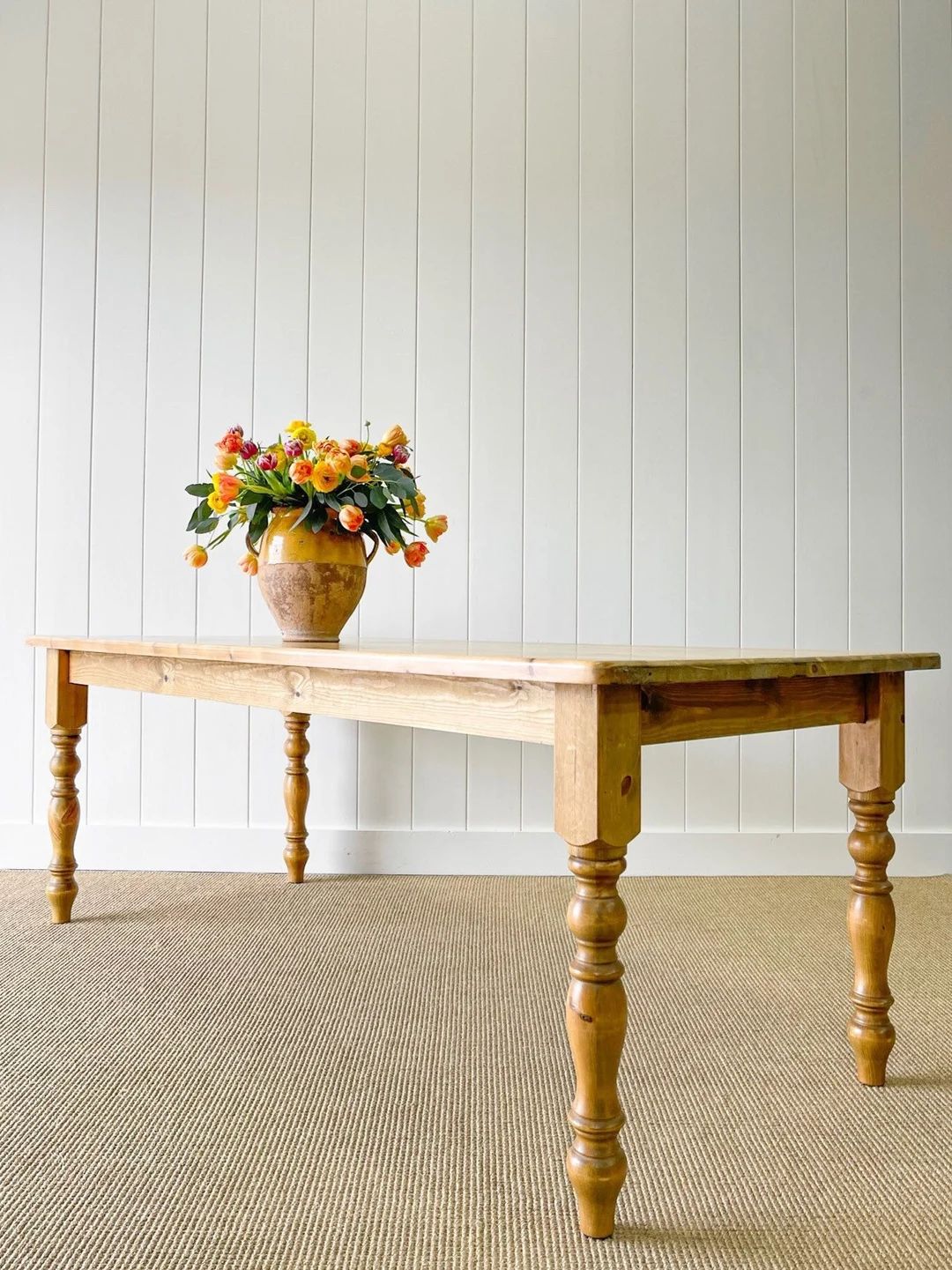 An English Country Pine 7ft Dining Farmhouse Table - Etsy | Etsy (US)