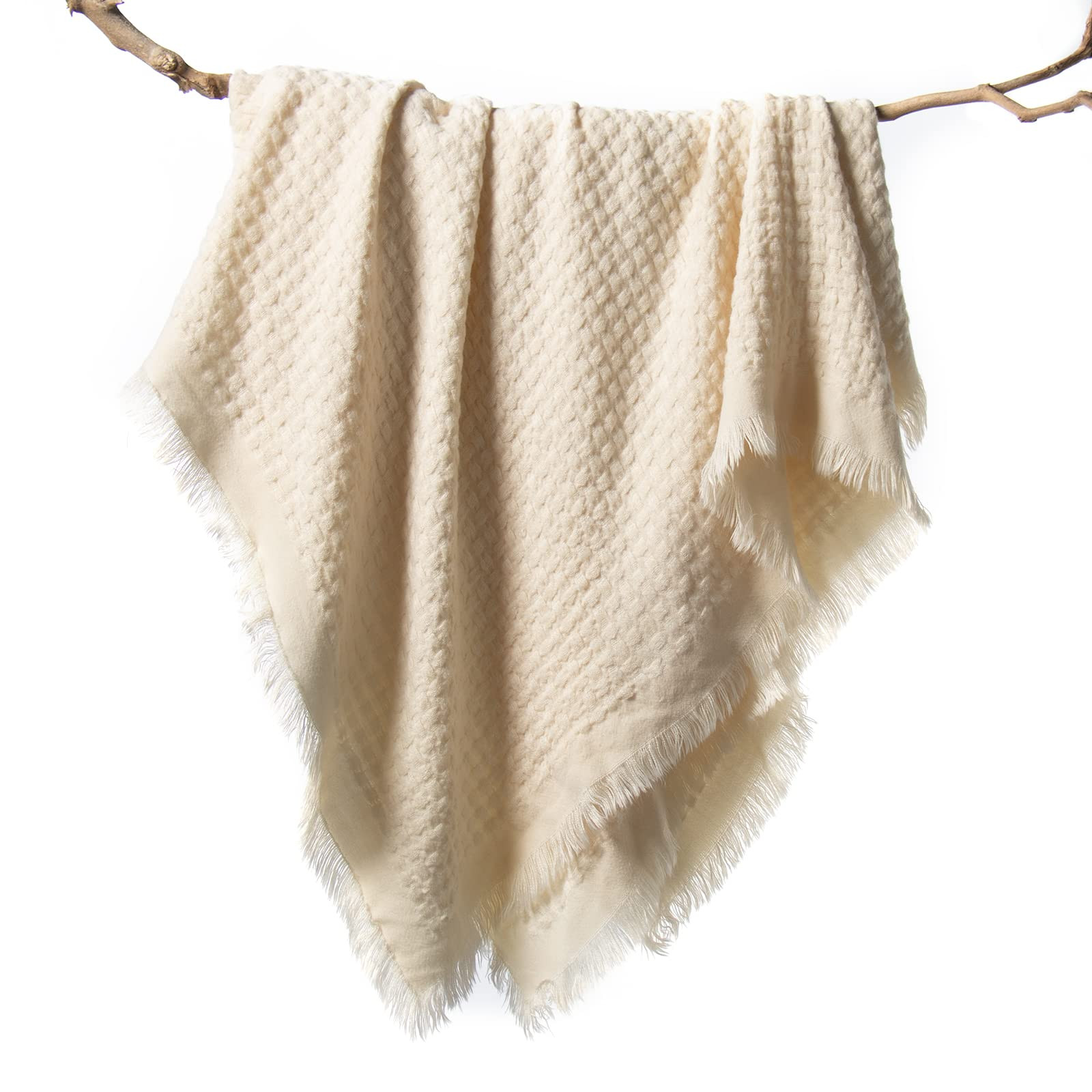 Amazon.com: LIFEIN Fall Throw Blanket for Couch - Soft Rust Boho Throw Blanket, Cozy Waffle Knit ... | Amazon (US)