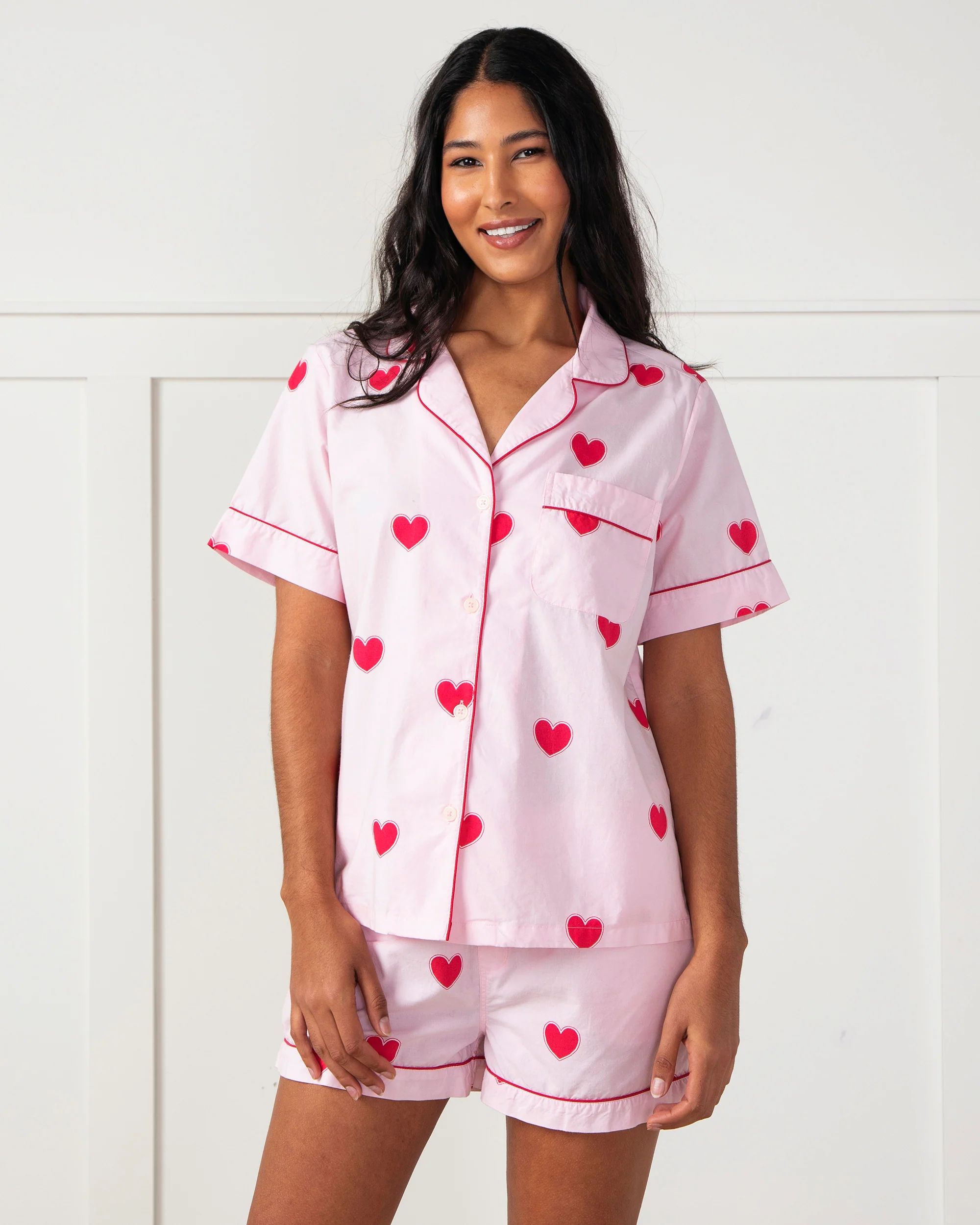 Queen of Hearts - Short Sleep Set - Candy Pink | Printfresh