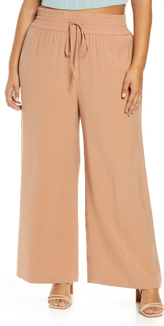 Open Edit Tie Waist Wide Leg Pants | Nordstrom | Nordstrom