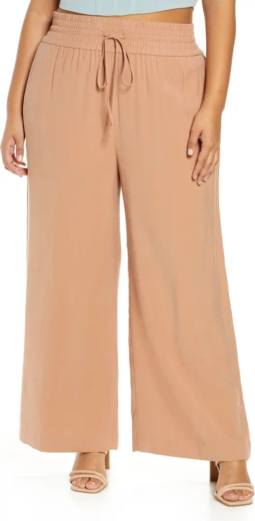 Open Edit Tie Waist Wide Leg Pants | Nordstrom | Nordstrom