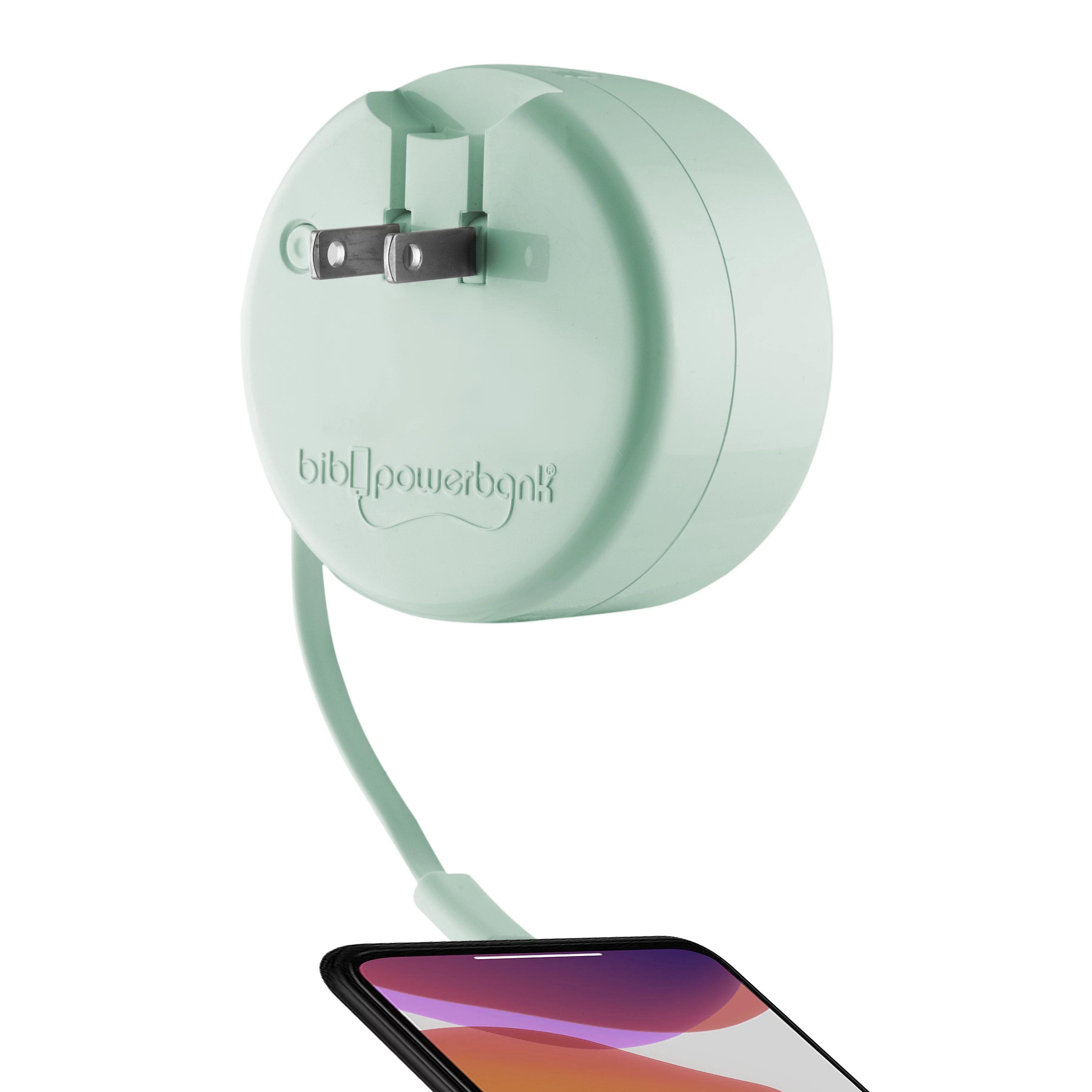 Bibicord Portable Mint Julep Wall Charger with Retractable Lightning Cable & 2500 mAh Battery (Pr... | Walmart (US)