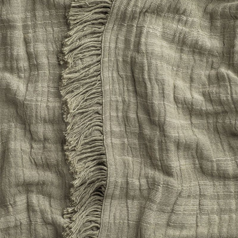 Sage Fringe Textured Cotton Bedspread – King, Warm Neutral Accent | Target