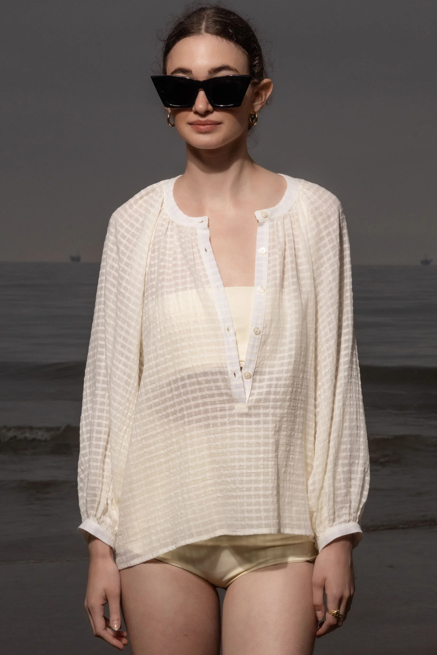 Pia Blouse - Cream | Heidi Merrick