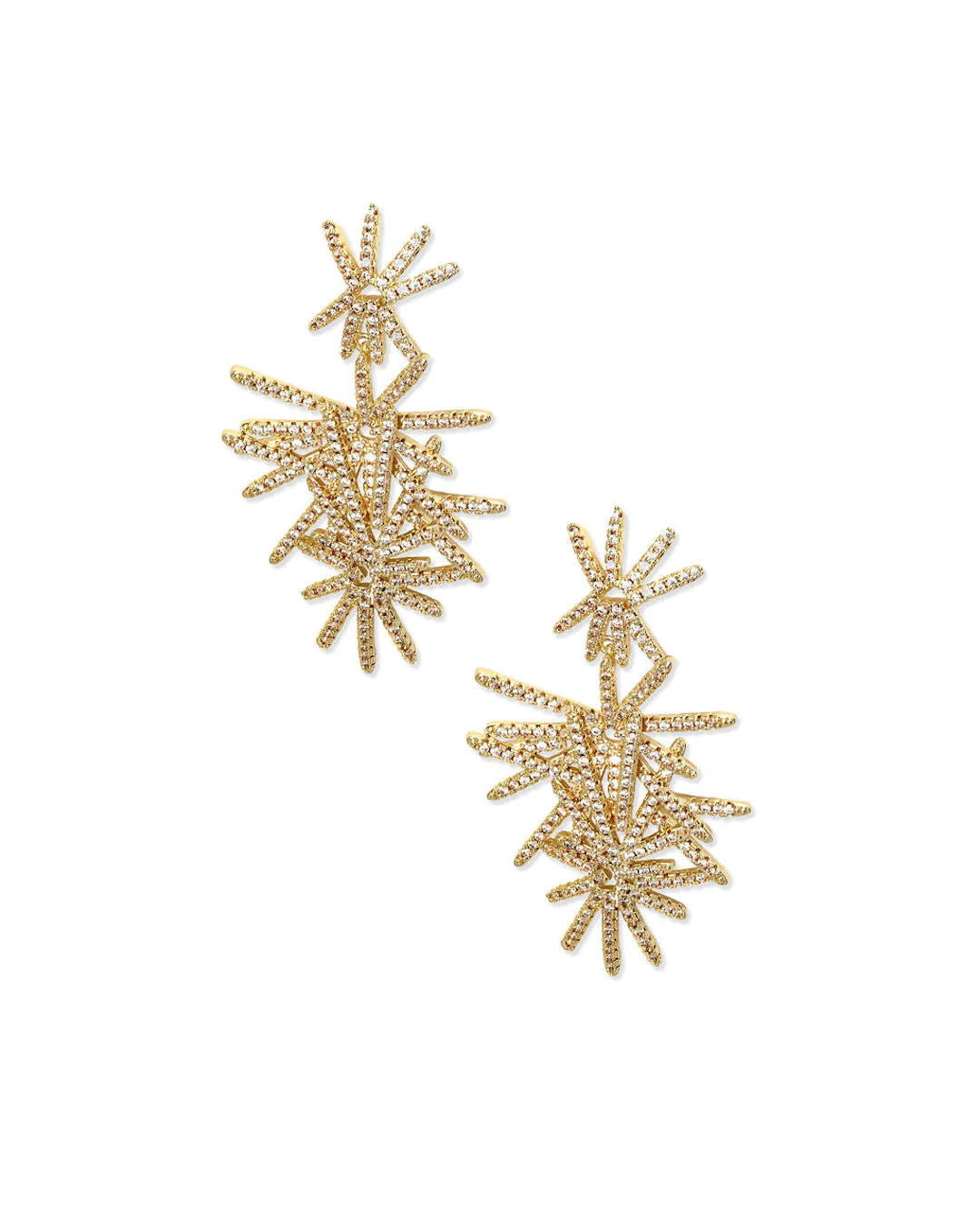Sparks Fly Drop Earrings - Gold | VICI