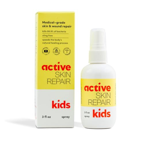 Active Skin Repair Kids First Aid Spray - Non-Toxic & Natural Kids Antiseptic Formula for Minor Cuts, Wounds, Scrapes, Rashes, Sunburns, and Other Skin Irritations (3oz Spray) | Amazon (US)
