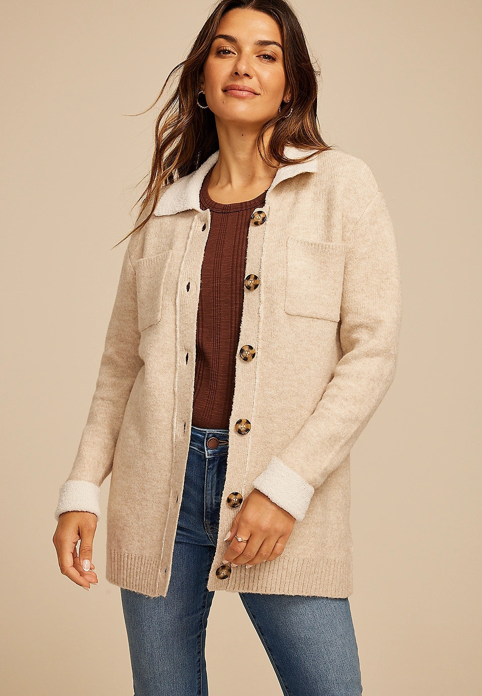 Teddy Lined Shacket | Maurices