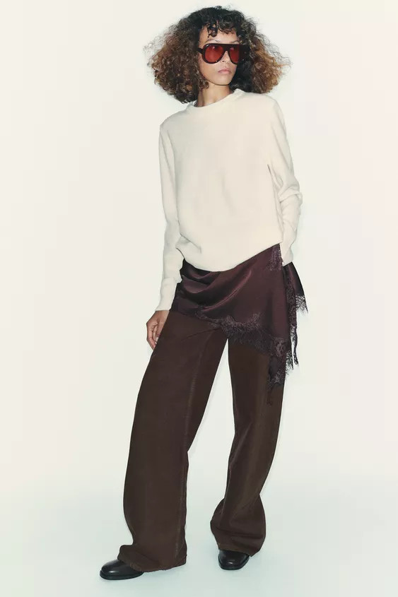 CASHMERE AND WOOL BASIC SWEATER | Zara UK