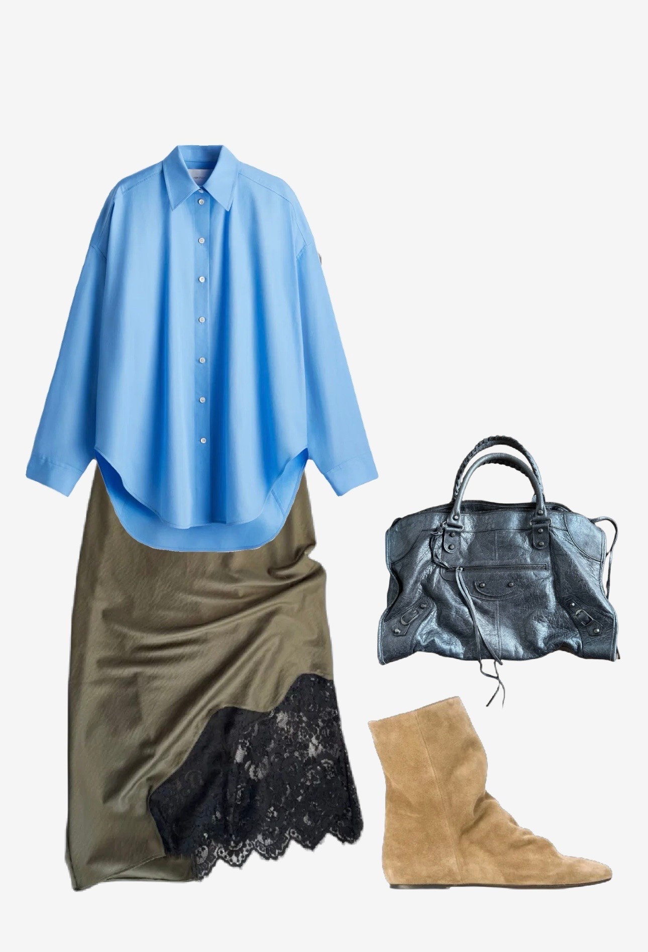 I love an oversized button up over a slip dress. And while technically the dress is green which isn’t a neutral, it has that brown undertone that makes it work easily as a neutral when paired with a brighter colour. 
The boots and bag are preloved.

#LTKcanada #LTKsummer #LTKstyletip