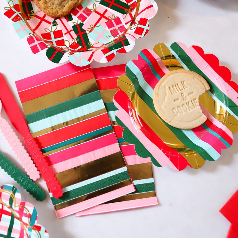 Packed Party Christmas Party Bundle, Napkins and Paper Plates - Walmart.com | Walmart (US)