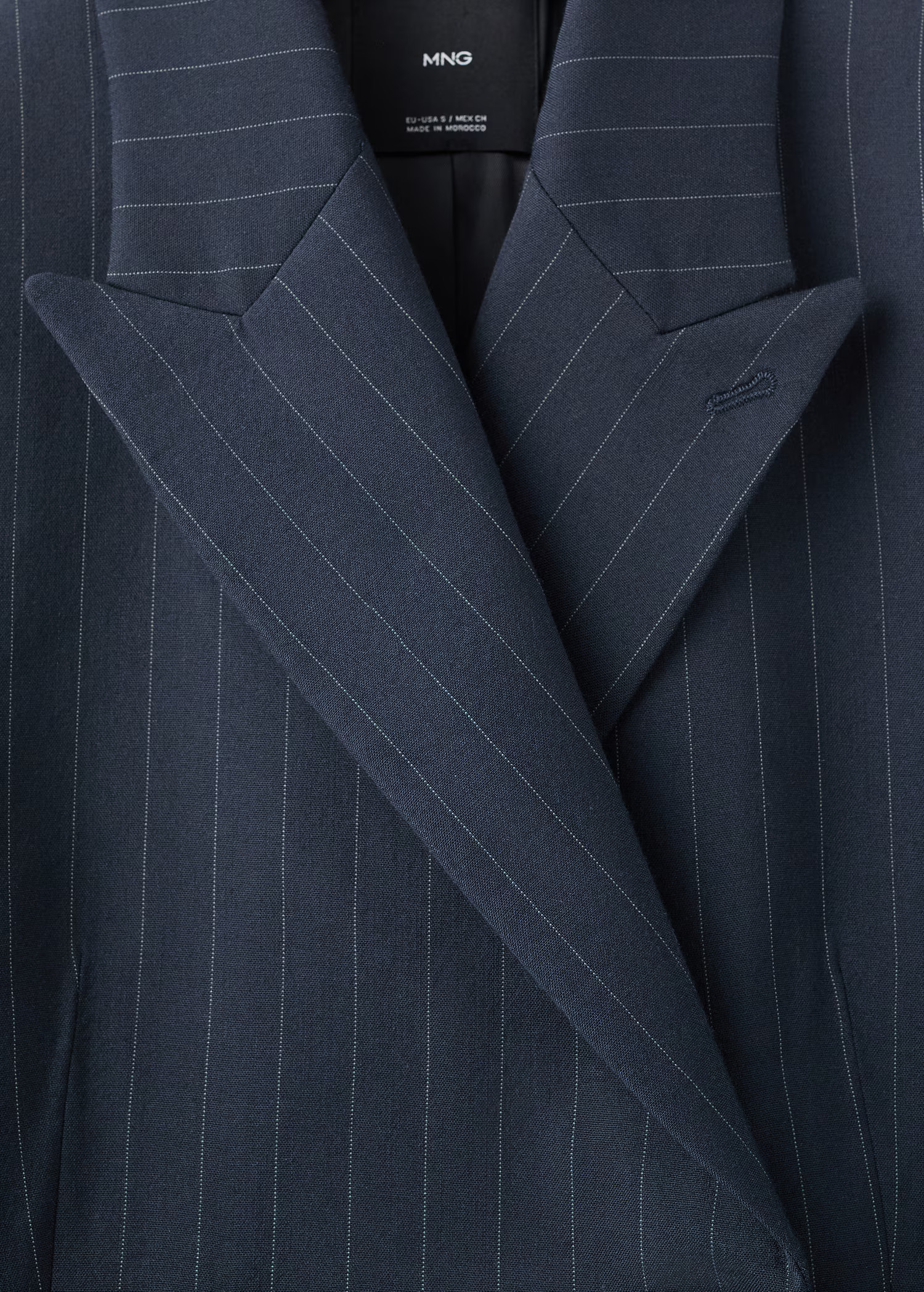 Double-breasted pinstripe suit blazer | Mango (US/MX/AU)