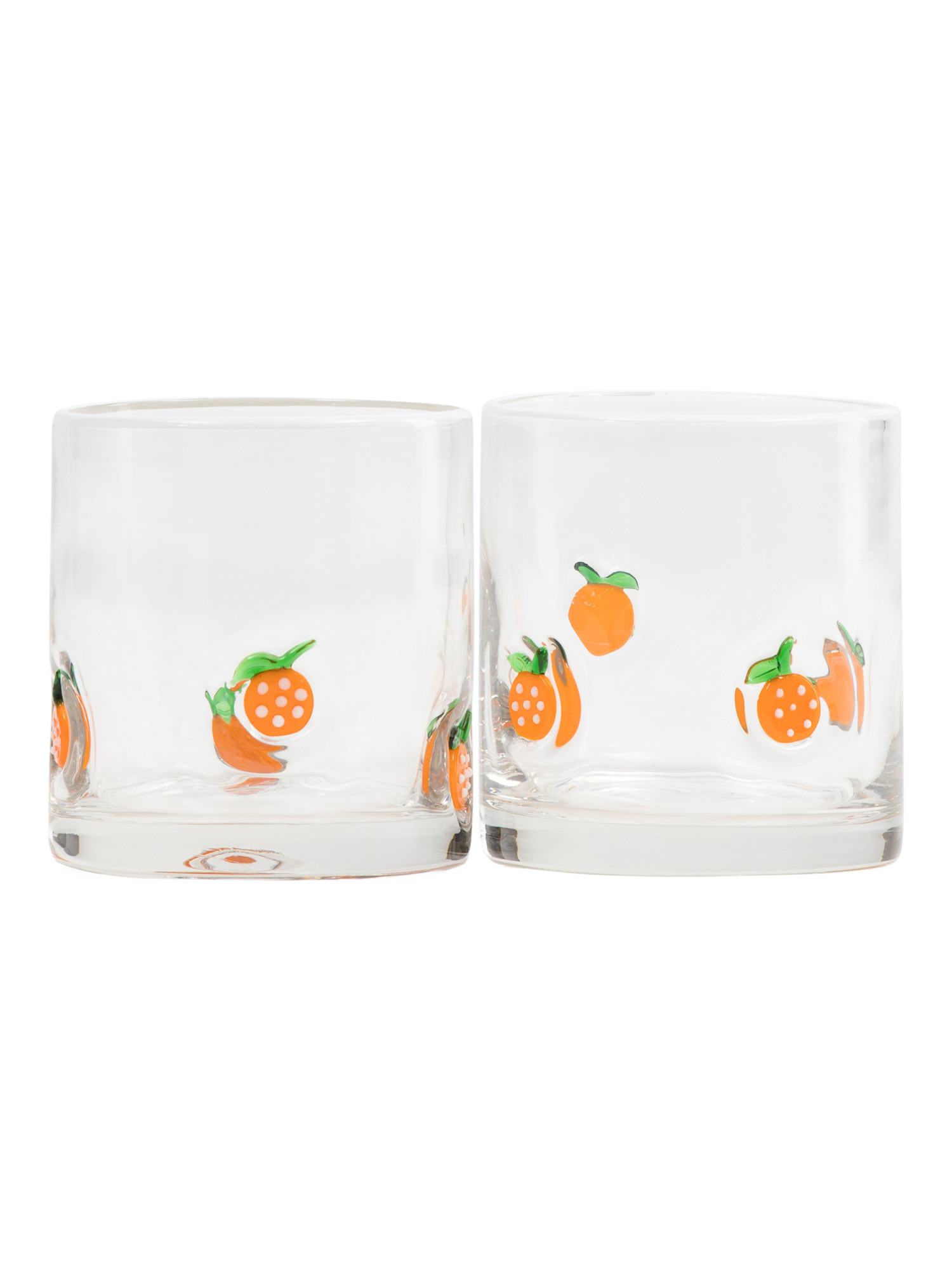 Set Of 2 Orange Double Old Fashioned Glasses | Kitchen & Dining Room | Marshalls | Marshalls