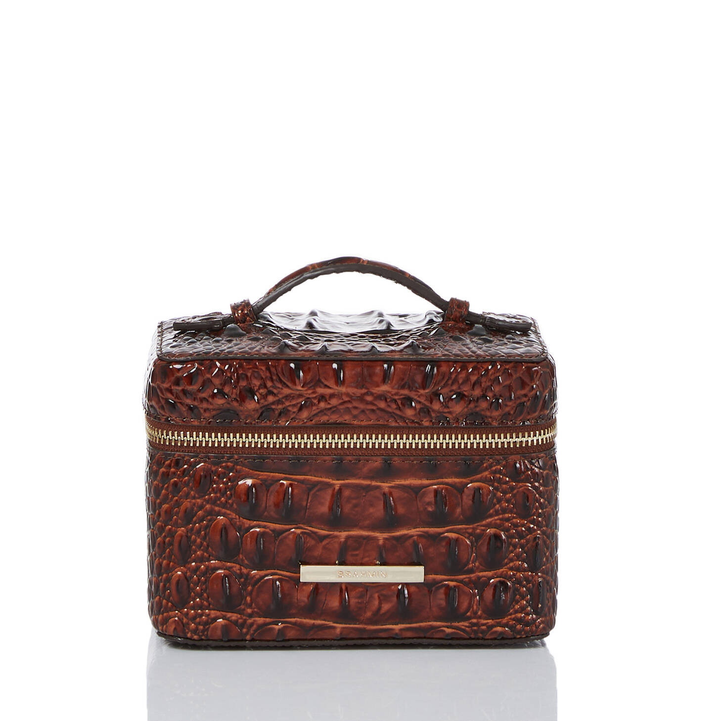 Small Charmaine Leather Make-up Case | Paradise Pink | BRAHMIN | Brahmin